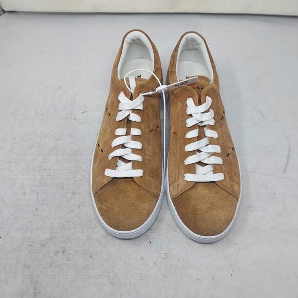Kiton MENS Stitching Suede Low Top Brown Sneaker - Picture 6 of 13